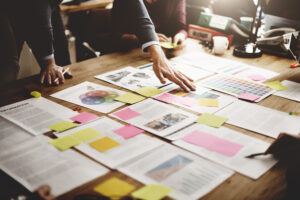 Business meeting regarding recession-proof your business