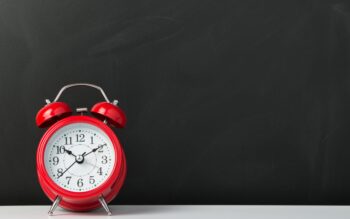 Red alarm clock